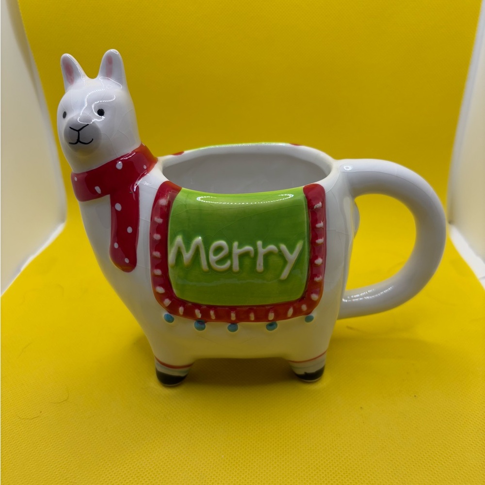 Merry Llama 3D Coffee Mug
